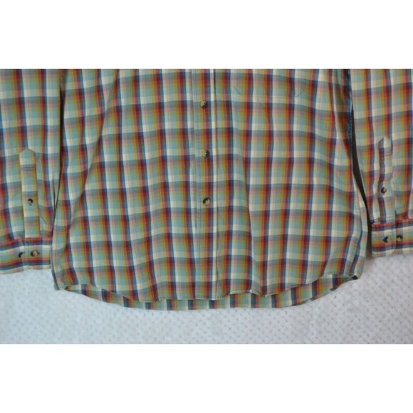 Pendleton Men's Large Green Plaid Long Sleeve Lightweight Button Down Shirt - Picture 3 of 12